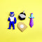 Cute 3D Cartoon Fancy Eraser for Kids 4Pcs Set